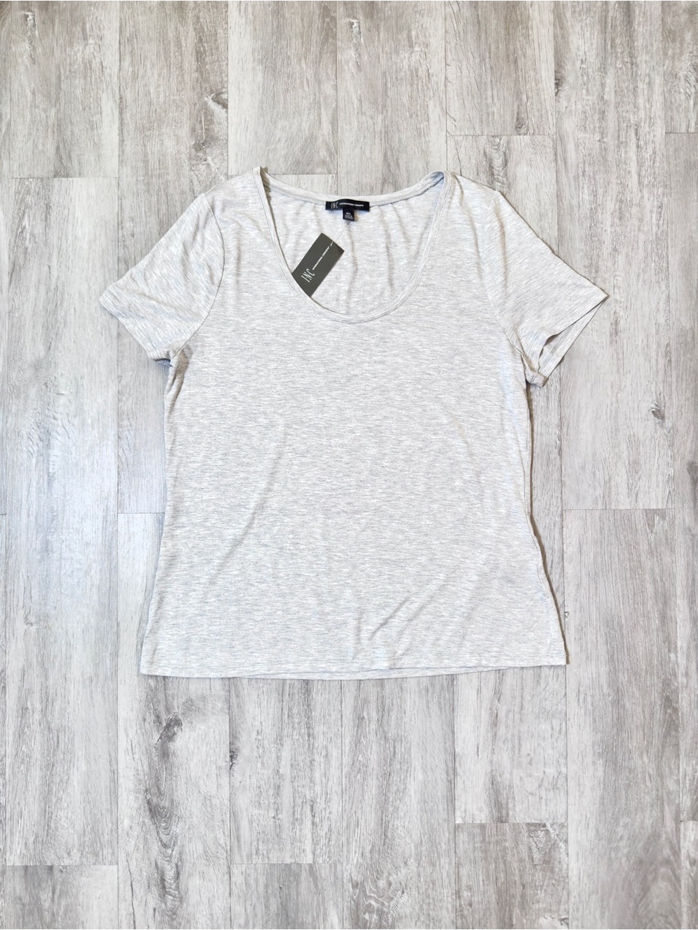 INC International Concepts Heather Gray Rayon Scoop Neck Tee XXL New